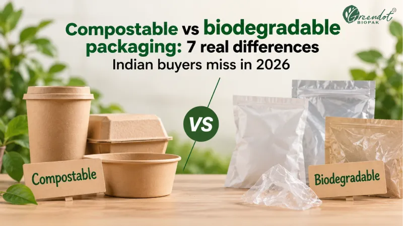 Compostable vs biodegradable packaging: 7 real differences Indian buyers miss in 2026